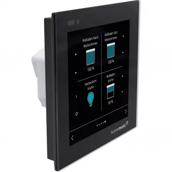 Homematic IP Glass Display Wall Thermostat (HmIP-WGD) - Black