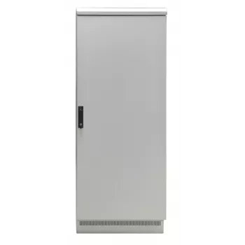 EFB Elektronik 19 inch IP55 síťový rozvaděč 24U 800x800 s předmontovanou podstavou, světle šedý RAL 7035
