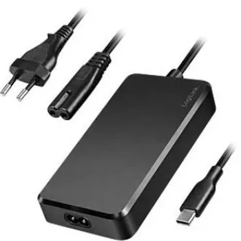 LogiLink 100W USB-C PD univerzální napájecí adaptér s pevným kabelem, černý