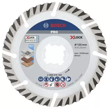 Diamantový řezný kotouč BOSCH POWERTOOLS PRO X-LOCK MultiMaterial, Ø 125 mm (2 ks, otvor 22,23 mm)