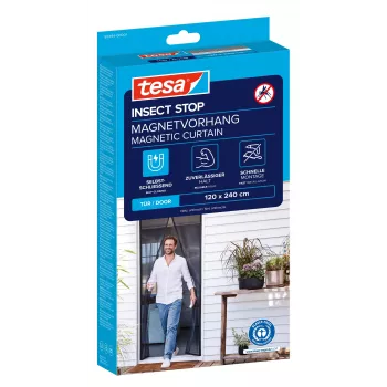 Magnetické síťové dveře proti hmyzu tesa Insect Stop, antracit, 1,2 x 2,4 m