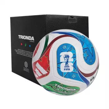 adidas World Cup 26 Trionda League Football Size 5 White/Black/Solar Red JD8045