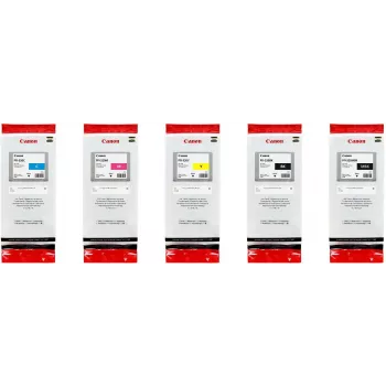 Canon originální inkoustové kazety PFI-320 - 5pack, cyan, magenta, žlutá, černá - originální - černá