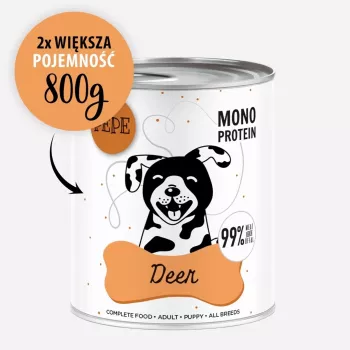 Paka Zwierzaka Pepe Jeleń mokré krmivo pro psy s jelenem 800g
