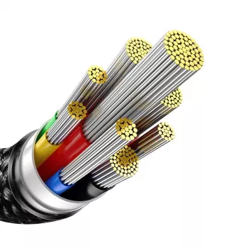 Rychlonabíjecí kabel Baseus Tungsten Gold USB-C na USB-C 240W 1m černý