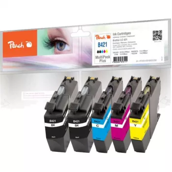 PEACH Ink Multipack PI500-430 kompatibilní s Brother LC-421 (černá, azurová, purpurová, žlutá) - 4 ks