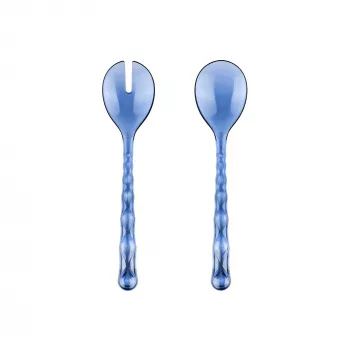 Salátové příbory Guzzini Vanity Denim Blue, sada 2 ks (vidlička a lžíce)
