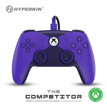 Hyperkin Competitor drátový ovladač pro Xbox Series X|S, Xbox One & PC - fialový