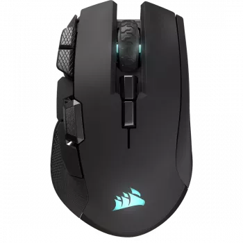 Herní myš CORSAIR Ironclaw Wireless SE – 26 000 DPI, optická, SLIPSTREAM Wireless, Bluetooth, USB, RGB, černá