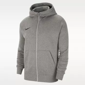 Fleecová mikina s kapucí na zip Nike Park 20 světle šedá CW6891 063