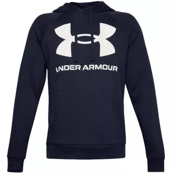 Pánská mikina s kapucí Under Armour Rival Fleece Big Logo HD tmavě modrá 1357093 410