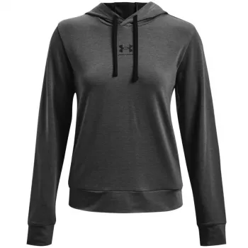Pánská mikina s kapucí Under Armour Rival Terry Graphite Medium Heather / Black 1369855-010