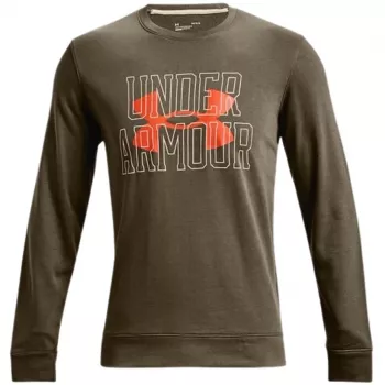 Pánská mikina Under Armour UA Rival Terry Logo Crew Forest Green