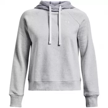Dámská mikina s kapucí Under Armour Rival Fleece Colourblock Mod Gray/White