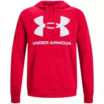 Pánská mikina s kapucí Under Armour Rival Fleece Big Logo Red