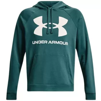 Mikina s kapucí Rival Fleece Big Logo HD Under Armour pánská zelená 1357093 722