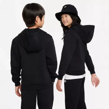 Dětská mikina s kapucí na zip Nike Sportswear Club Fleece černá FD3000 010 M