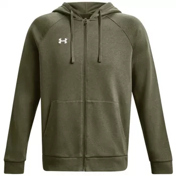 Mikina s kapucí na zip Under Armour Rival Fleece pánská khaki 1379767 390