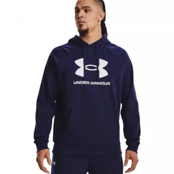 Pánská mikina s kapucí Under Armour Rival Fleece Logo HD 1379758 410 námořnická modrá XL