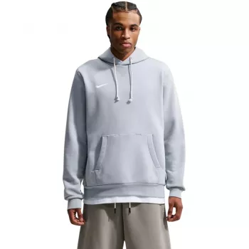 Pánská mikina s kapucí na převlečení Nike Dri-FIT Standard Issue světle šedá FD7734 012 M
