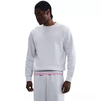 Pulovr s kulatým výstřihem Nike Club Fleece pánský tmavě šedý melírovaný M