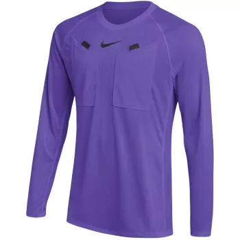 Fotbalový rozhodcovský dres s dlouhým rukávem Nike Dri-FIT Referee III pro muže, court purple/bílá, XL