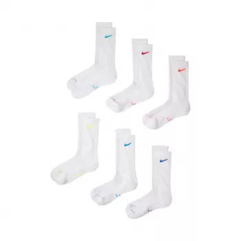 Ponožky Nike Everyday Elevated 6 párů crew bílé 35-37,5