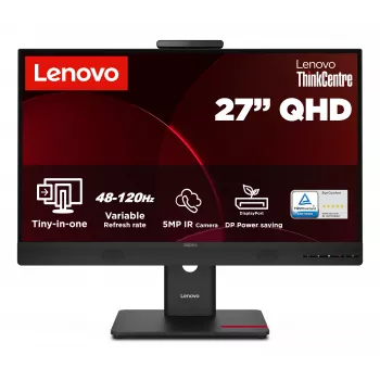 Monitor Lenovo ThinkCentre Tiny-in-One 27 Gen6 27 inch UHD IPS s integrovanou webkamerou, reproduktory a USB hubem
