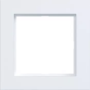 Hager A.1 1-Gang Cover Frame, Light White Matte