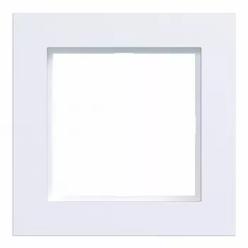 Hager A.1 1-Gang Cover Frame, Light White Matte