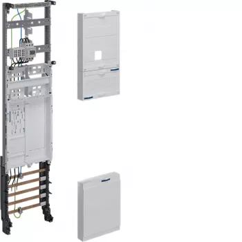 Hager univers Z kompletní elektroměrové pole ZH3EL27T, BKE-I, 1050mm, 1 pole, 3 PLE, 63A, předem zapojené