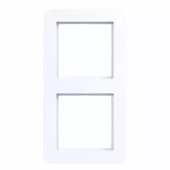 Hager WAD7200WG 2-Gang Frame, C.1 Design, Light White Glossy