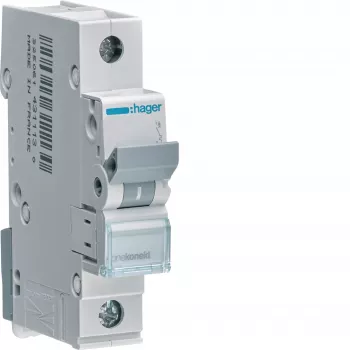 Hager MBN132E 32A Single Pole 6kA B-Curve Miniature Circuit Breaker