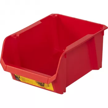 Úložná krabice Stanley STST82742-1, velikost 4, červená, polypropylen, 2,8 l, stohovatelná, na zeď, odolná chemikáliím