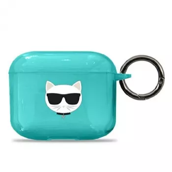 Karl Lagerfeld KLA3UCHFL pouzdro AirPods 3 modré Choupette