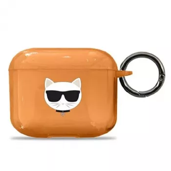 Karl Lagerfeld KLA3UCHFO pouzdro AirPods 3 oranžové Choupette