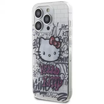 Hello Kitty HKHCP13LHDGPHT iPhone 13 Pro / 13 6.1 White Hardcase IML Kitty On Bricks Graffiti