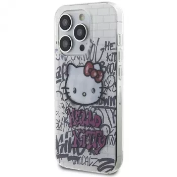 Hello Kitty HKHCP14LHDGPHT iPhone 14 Pro Hardcase IML Kitty On Bricks Graffiti - White