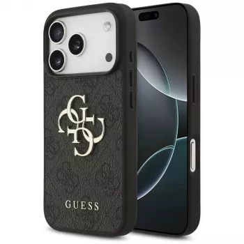 GUESS 4G Big Logo ochranné pouzdro pro iPhone 17 Pro / 18 Pro - černé