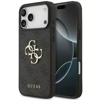 GUESS 4G Big Logo pouzdro pro iPhone 17 Pro Max / 18 Pro Max - černé