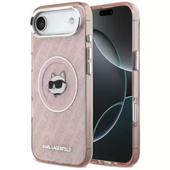 Karl Lagerfeld IML Choupette Head Logo MagSafe pouzdro pro iPhone Air růžové