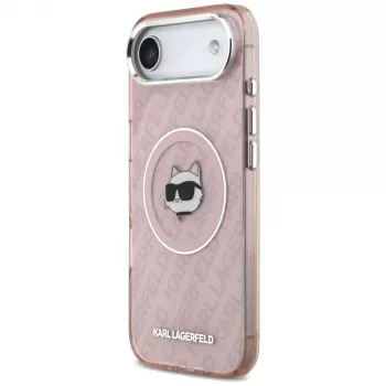 Karl Lagerfeld IML Choupette Head Logo MagSafe pouzdro pro iPhone Air růžové