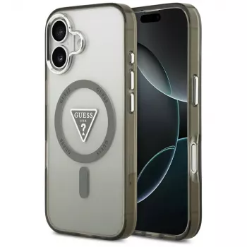 GUESS IML Gradient Triangle Logo MagSafe pouzdro pro iPhone 17 - khaki
