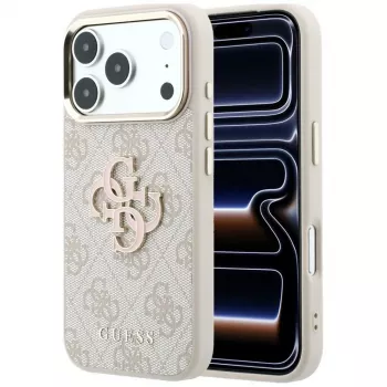 GUESS 4G & Big Resin Logo pouzdro pro iPhone 17 Pro / 18 Pro - růžová
