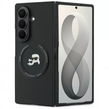 Karl Lagerfeld Karl & Choupette Pins pouzdro MagSafe pro Samsung Galaxy Z Fold 8 Ultra - černá