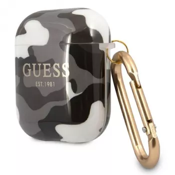 Guess GUA2UCAMG pouzdro pro AirPods 1/2 černá Camo kolekce