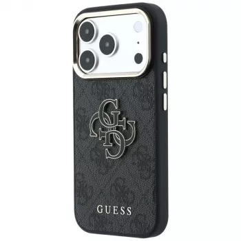 GUESS 4G & Big Resin Logo pouzdro pro iPhone 17 Pro / 18 Pro - černá