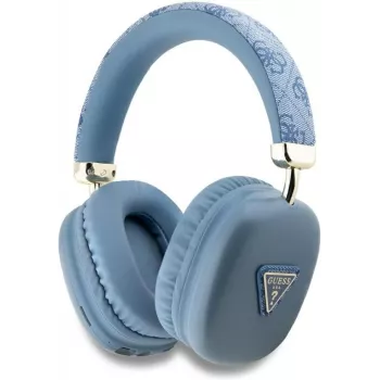 GUESS 4G Triangle Logo bezdrátová over-ear sluchátka Bluetooth 5.3 modrá