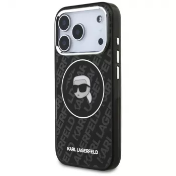 Pouzdro MagSafe Karl Lagerfeld IML Karl Head Logo pro iPhone 17 Pro – černé