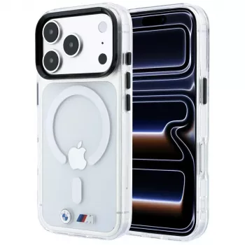 BMW M IML Glossy Metal Logo & Trims MagSafe pouzdro pro iPhone 18 Pro / 17 Pro - transparentní